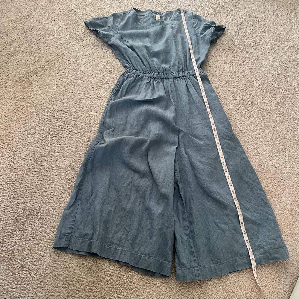 notPERFECTLINEN Light Blue Linen Jumpsuit - Picture 10 of 10